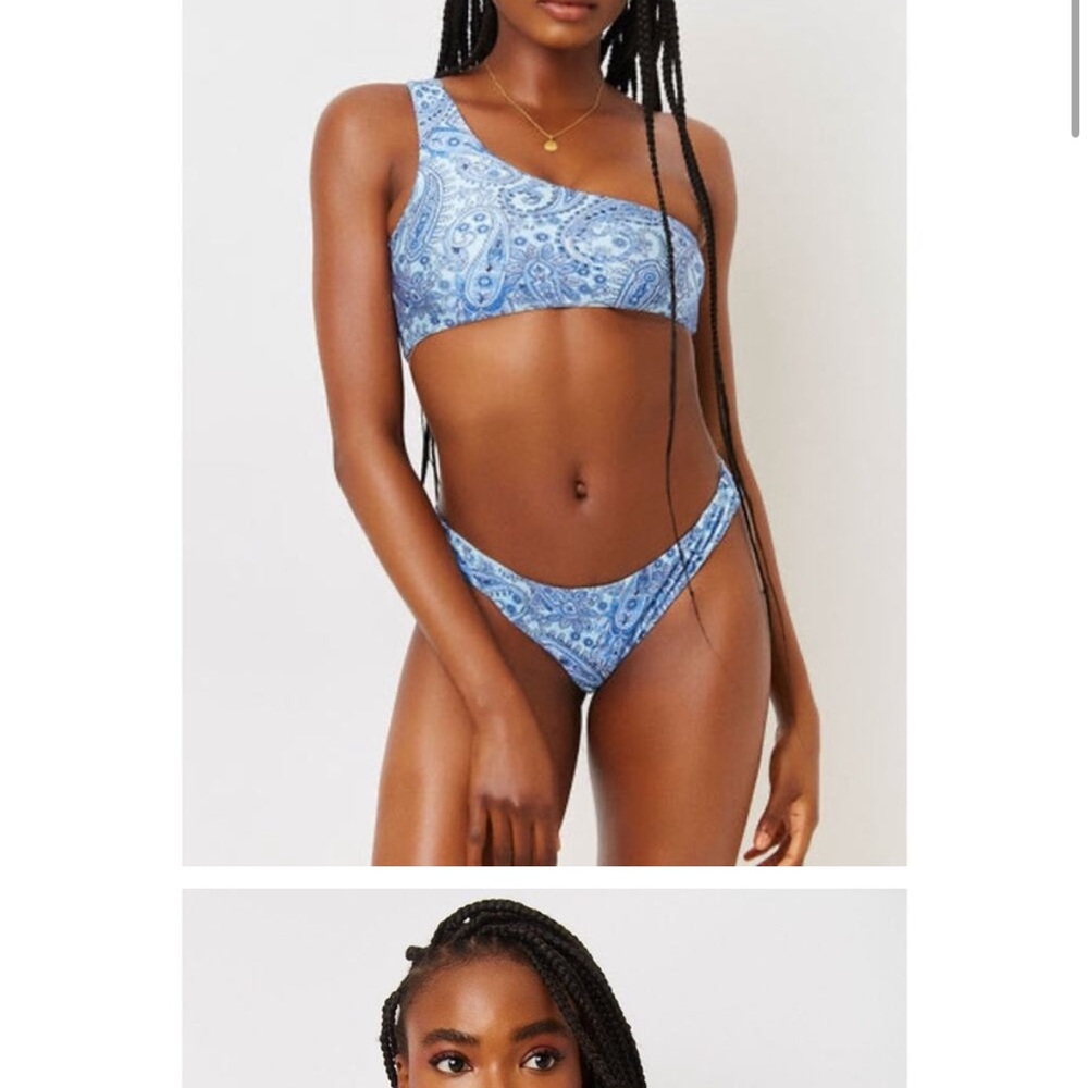 Barb One Shoulder Bikini Top and matching bottom